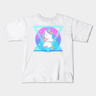 Retro Dreamy Star Unicorn Kids T-Shirt